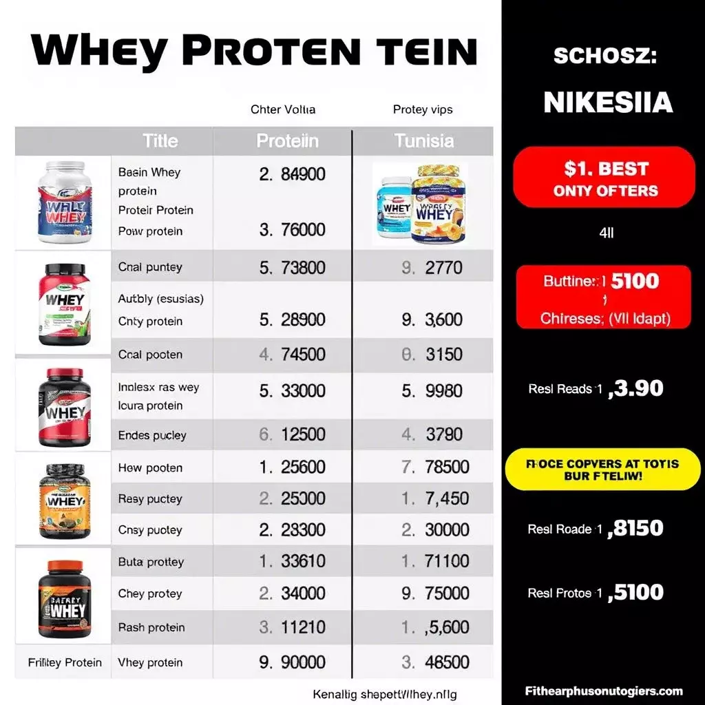 Whey Protéine Prix en Tunisie : Comparatif et Meilleurs Offres