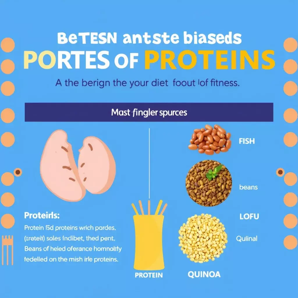 Assiette variée d'aliments riches en protéines, incluant viande, poisson, œufs, légumineuses et noix.