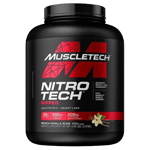 Nitro Tech Ripped Muscletech 1.8kg – Protéine whey brûle-graisse pour prise de muscle sec et perte de poids sur Protein.tn
