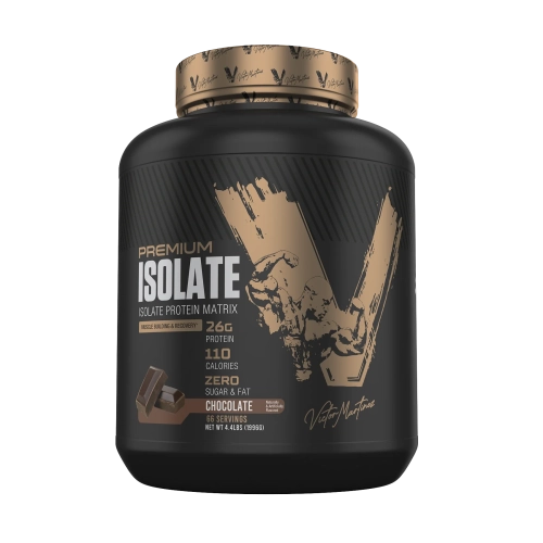 Boîte de PREMIUM ISOLATE PROTEIN MATRIX 2KG – Victor Martinez, whey isolate de haute qualité disponible sur Protein.tn