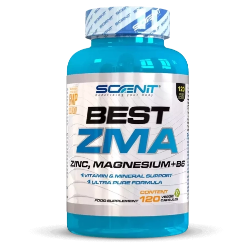 BEST ZMA 120 CAPS Scenit Nutrition – zinc, magnésium et vitamine B6 pour sommeil, récupération et performance | protein.tn