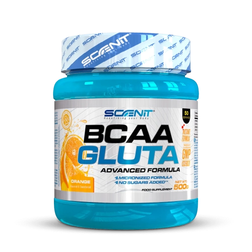 “BCAA Gluta 500G Scenit Nutrition : complément sportif pour récupération musculaire rapide et performance améliorée – Protein.tn”